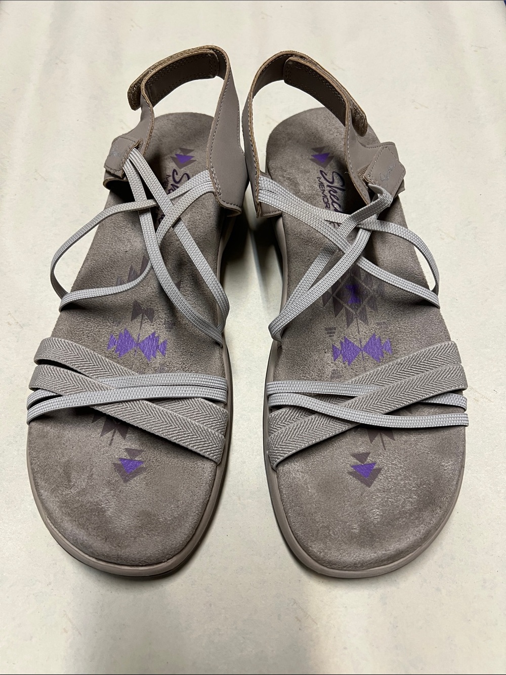 Skechers Reggae Slim Takes Two Taupe Size 9